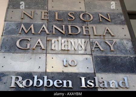 Entrée de la passerelle à Robben Island v&A Waterfront Cape town western cape province afrique du sud Banque D'Images