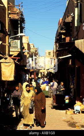 Mellah, ancien quartier juif de Marrakech, Maroc Banque D'Images