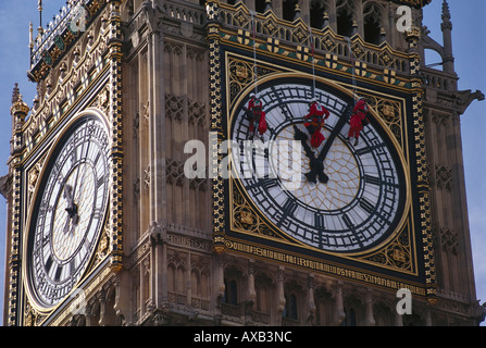 Les aspirateurs, horloge de Big Ben, Londres, Angleterre, Grande-Bretagne Banque D'Images