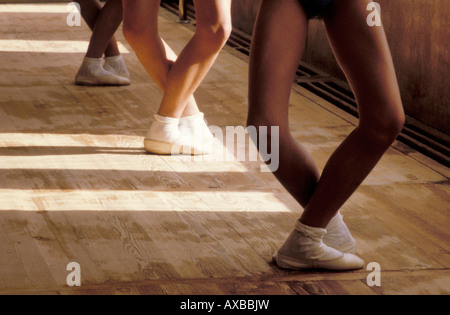 La pratique des danseurs, l'école de ballet de Moscou, Moscou, Russie Banque D'Images