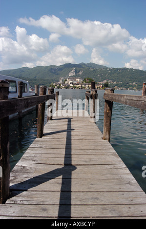Vue de l'île de San Giulio Orta - Piémont Italie Banque D'Images