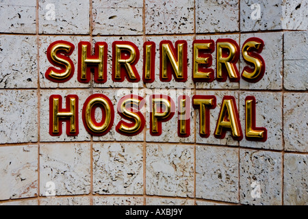 L'hôpital Shriner's Sign Banque D'Images