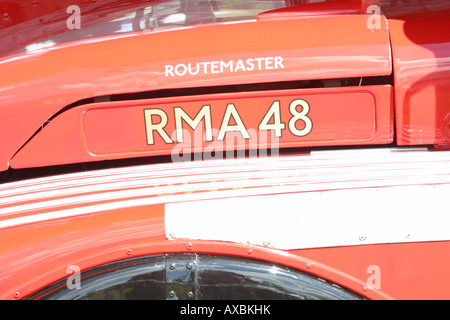 Bonnet Rouge capot londres routemaster bus ancienne image country show de lambeth london brixton Banque D'Images