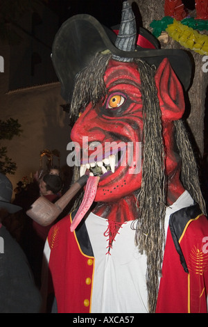 Masque en festival à Icod de los Vinos Tenerife Espagne Banque D'Images