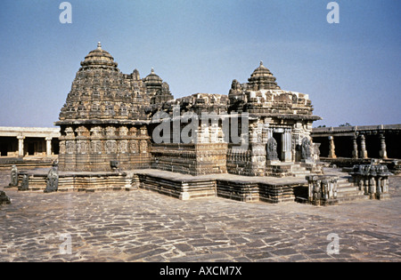 Somnathpur temple kesava vue depuis le sud-est, Inde Banque D'Images