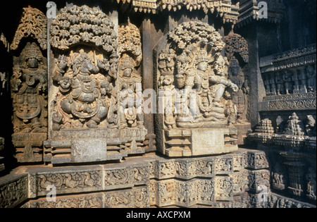 Somnathpur temple kesava Ganesh et Krishna, Inde Banque D'Images