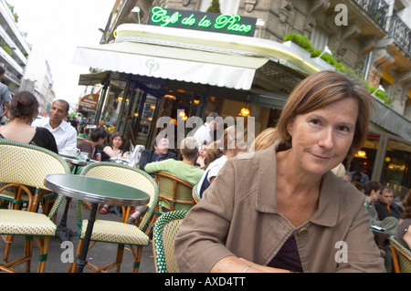 Britt Karlsson, BKWine, dans un café à Paris Paris, France. Banque D'Images