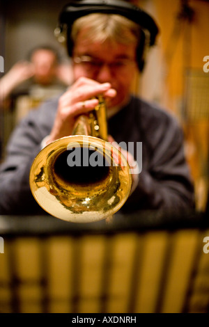 Les musiciens de jazz en répétition, Londres Banque D'Images