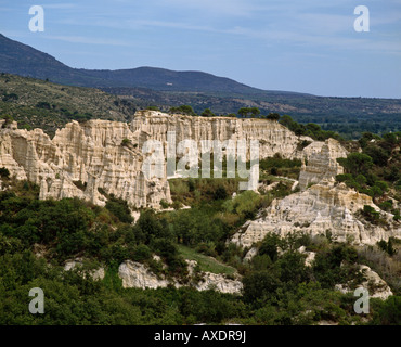 Formations rocheuses de la Sybile à Ile sur Tet Pyrénées Orientales France Banque D'Images