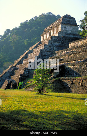 Elk156 2348 Mexique Yucatan Chiapas Palenque 600-900 site Maya Temple des Inscriptions Banque D'Images