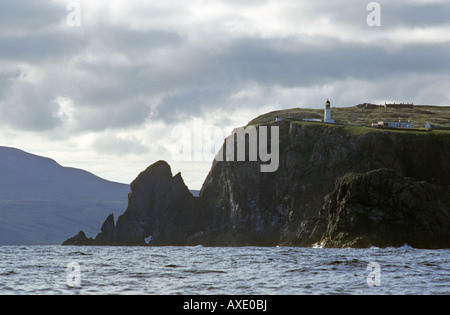 Cape Wrath pointe et le phare du large. Pointe nord-ouest de l'Ecosse Banque D'Images