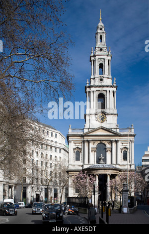 St Mary le Strand, Strand, London. Architecte : James Gibbs Banque D'Images