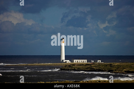 Barns Ness phare, East Lothian, Scotland, UK, Europe Banque D'Images