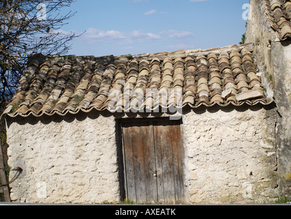 Vieux bâtiment DANS SFAKERA CORFU GRÈCE Banque D'Images