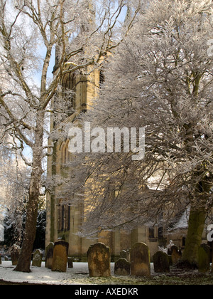 All Saints Church, Helmsley en hiver, North York Moors National Park. Banque D'Images