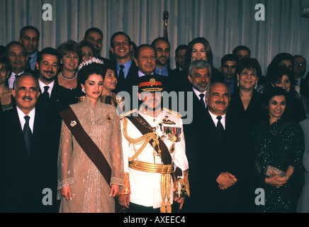 Le roi Abdallah II et La Reine Rania à l'accession au trône des rois Banque D'Images