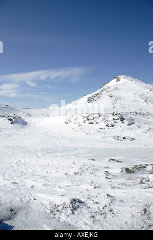 Sentier des Appalaches près des lacs de l'nuages pendant les mois d'hiver, situé dans les Montagnes Blanches du New Hampshire, USA Banque D'Images