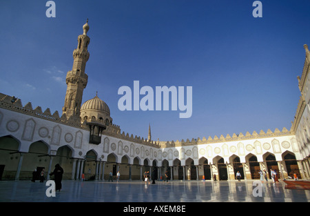 Cour de la mosquée Al Azhar au Caire, Egypte Banque D'Images