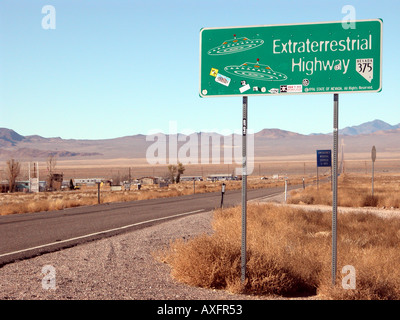 Rachel, Nevada, sur l'Autoroute Près de l'extraterrestre Zone 51 Banque D'Images