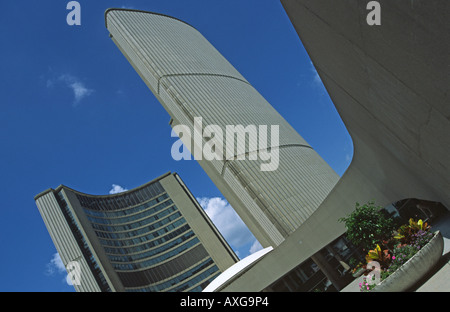 L'Hôtel de Ville de Toronto, Ontario, Canada, conçu par l'architecte finlandais Viljo Revell Banque D'Images