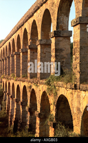 Aqueduc de las Ferreras près de Tarragone Catalogne Espagne Banque D'Images