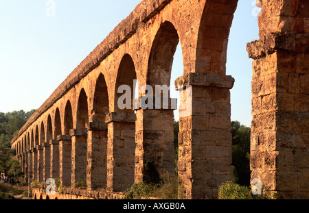 Aqueduc de las Ferreras près de Tarragone Catalogne Espagne Banque D'Images