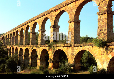 Aqueduc de las Ferreras près de Tarragone Catalogne Espagne Banque D'Images