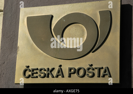 Prague, un bureau de poste, Ceska Posta Banque D'Images