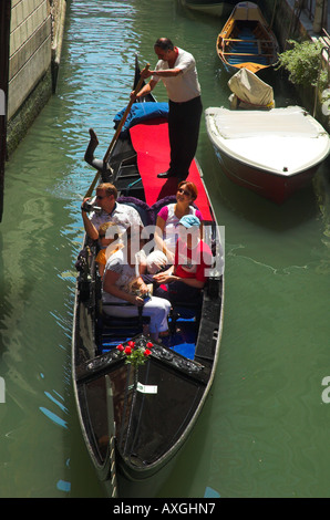 En gondole Venise Vénétie Italie Banque D'Images