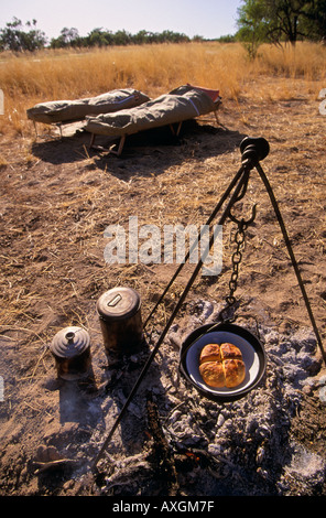 Camp de l'Outback, l'Australie de scène Banque D'Images