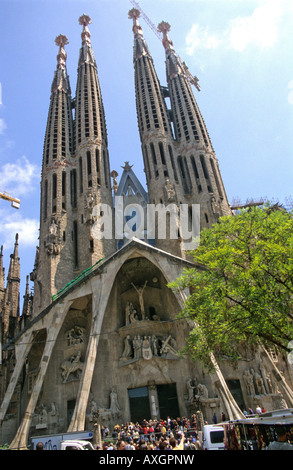 L'église Sagrada Familia, Barcelone, Espagne Banque D'Images