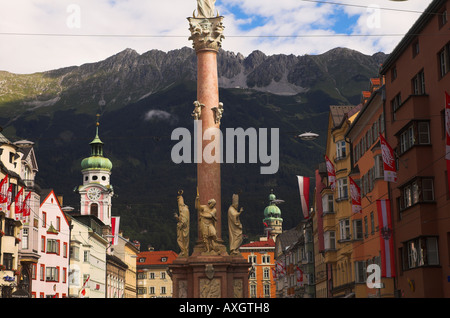 Herzog-Friedrich-Strasse, Innsbruck capitale du Tyrol Autriche Banque D'Images