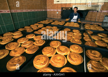 Pain spécial 'Kete' de Kelkit, ville Gümüşhane en Turquie. Banque D'Images