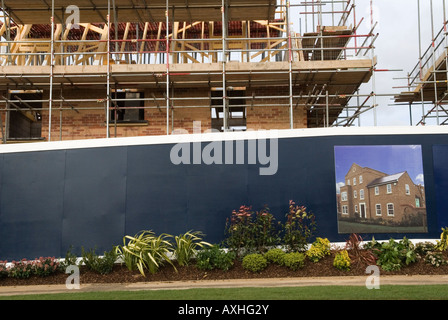 Immobilier neuf exécutif Foresthall Park, maisons en cours de construction photo de ce à quoi il ressemble. Monseigneur Stortford Hertfordshire Royaume-Uni HOMER SYKES Banque D'Images