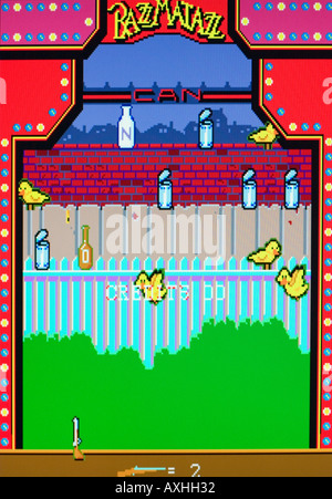 Le Razzmatazz Sega arcade Vintage 1983 capture d'écran de jeux vidéo - EDITORIAL UTILISEZ UNIQUEMENT Banque D'Images