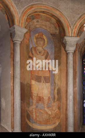 Köln, St Gereon, Romanisches Fresko dans der Chorapsis Banque D'Images