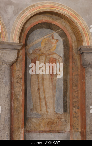 Köln, St Gereon, Romanisches Fresko dans der Chorapsis Banque D'Images