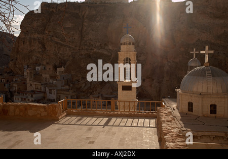 Maaloula Ma'loula Syrie village de montagne et le monastère St Thekla Banque D'Images