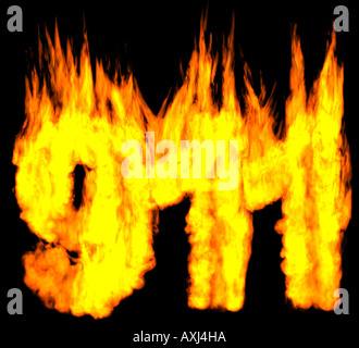 Les numéros 911 Gravure Banque D'Images