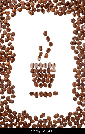Châssis et des grains de café Banque D'Images