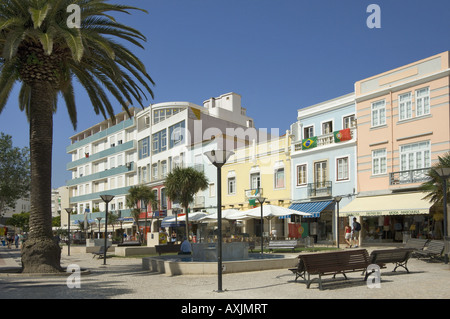 Le Portugal l'Algarve, Lagos town center Banque D'Images