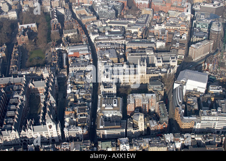 Vue aérienne oblique de la Strand Chancery Lane Royal Courts of Justice Lincoln s Inn Gray s Inn Maugham Library Londres Banque D'Images