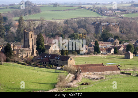 Avis de Montacute village près de Yeovil à Somerset Banque D'Images