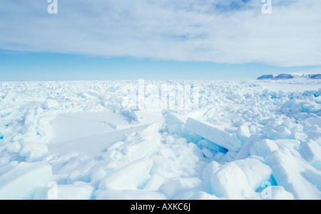 La glace de mer dans le détroit de Lancaster, Canada Banque D'Images