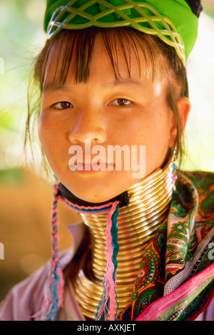 Karen femme près de Chiang Mai dans le nord de la Thaïlande Banque D'Images