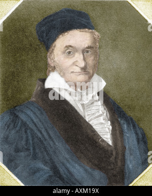 Mathématicien Karl Friedrich Gauss (1777 - 1855). Banque D'Images