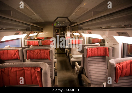 Première classe de service sur l'eurostar à Paris / Bruxelles Banque D'Images