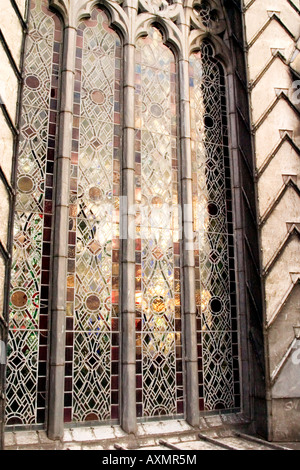 Vitrail sur le toit de la cathédrale d'Ely Banque D'Images