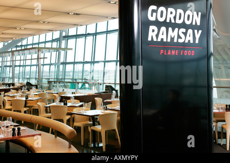 Gordon Ramsay's 'Plane Food' restaurant à Heathrow Terminal 5 Banque D'Images