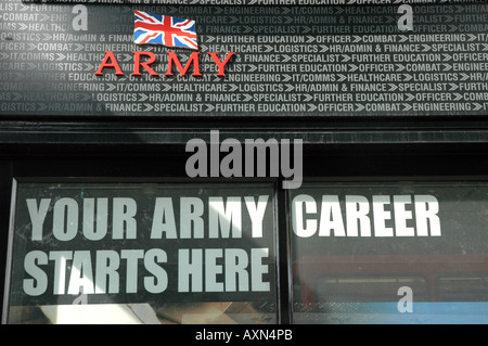 Le recrutement de l'Armée de bureau à Londres, Royaume-Uni Banque D'Images